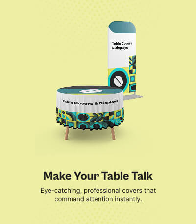 table covers and displays